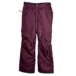 686 Waterproof Breathable Youth Ski Snowboard Pants Burgundy Thermal Warmer L